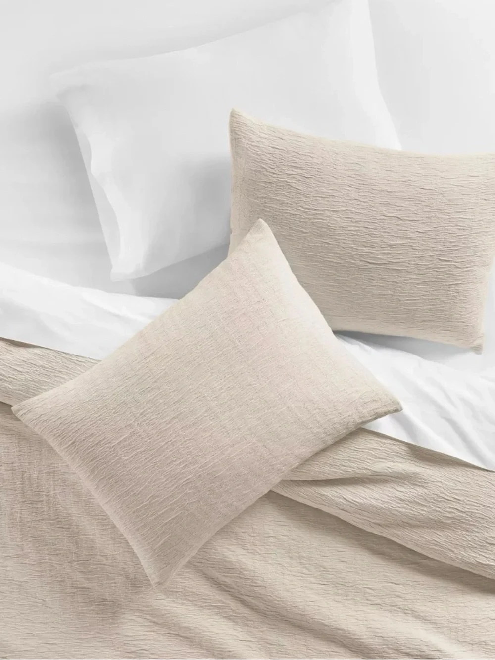 Oake Layered Horizons 3 Pc  Full / Queen Natural Cotton Duvet Set - MSRP $250